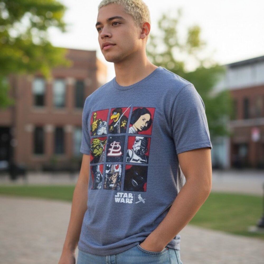 STAR WARS NIGHT Busch Stadium 2017 St Louis Cardinals MLB Tee M COMMEMORATIVE